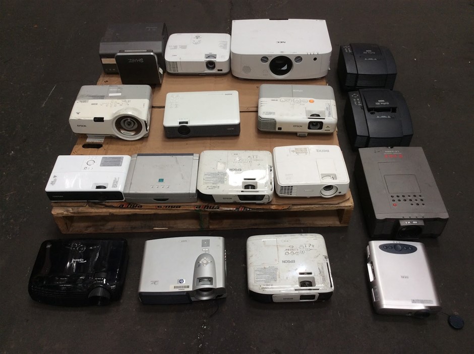 Mixed Brand Multimedia Projectors – Epson, NEC, BenQ (Lot of 17)