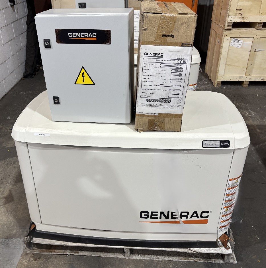 2023 GENERAC 13kVA Gas Home Generator with Load Transfer Switchbox (Unused) - Kewdale