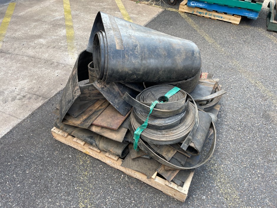 Pallet of Rubber Sheeting and Wiring