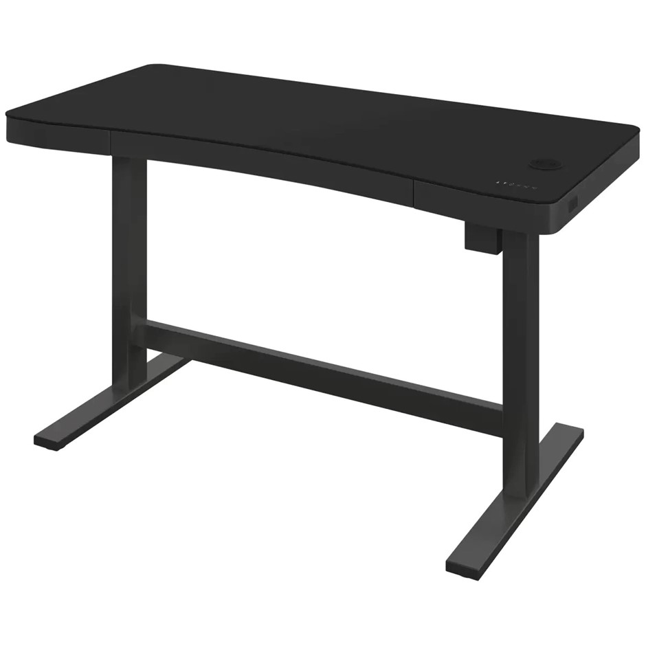 TRESANTI Prescott Height Adjustable Desk with Wireless Charger, 120cm, Blac