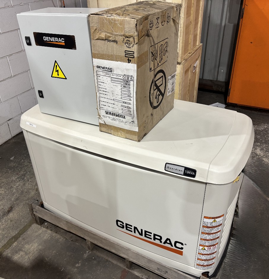 2023 GENERAC 13kVA Gas Home Generator with Load Transfer Switchbox (Unused) - Kewdale