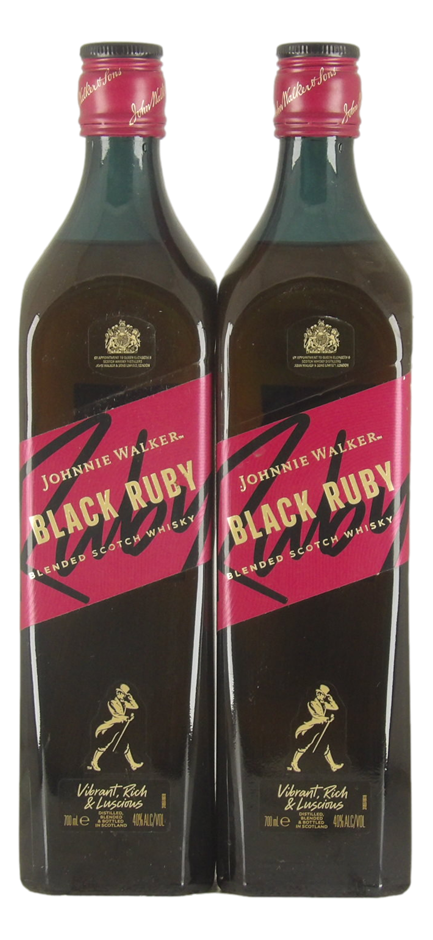 Johnnie Walker Black Ruby Blended Scotch Whisky (2x 700mL). Scotland.