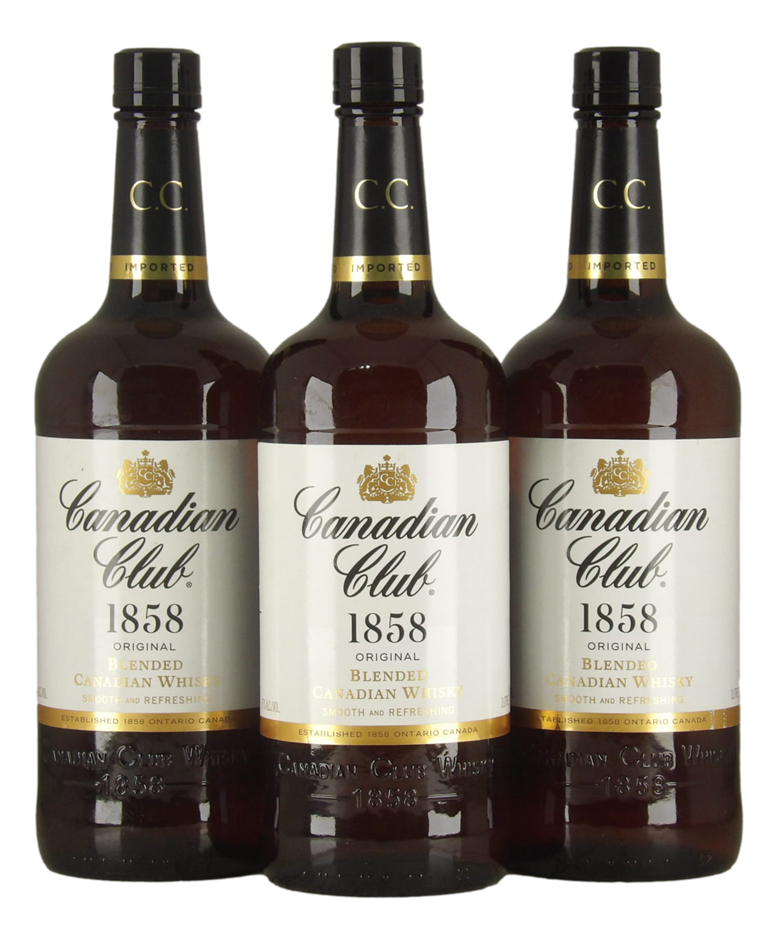 Canadian Club Whisky (3x 1L). Canada.