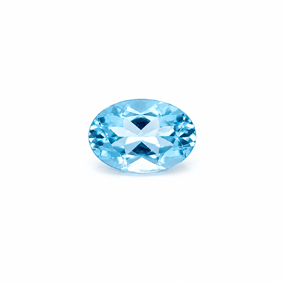 8 x 6 mm - Oval cut Blue Topaz