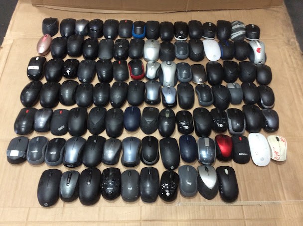 Lenovo/HP/Logitech Mixed Brand and Model Wireless Mouse (Lot of 100)