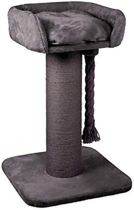 KAZOO High Bed Cat Scratch Post with Rope, Charcoal. NB: Missing Scratch Si