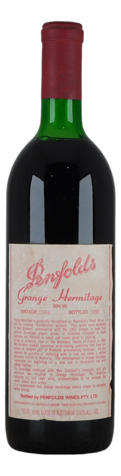 Penfolds Bin 95 Grange Hermitage 1984 (1x 750mL), SA.
