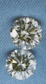 0.05 carat 2 light brown diamond pair