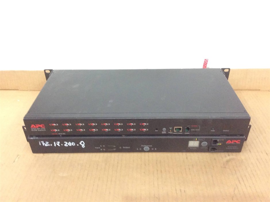 APC 16-Port KVM Switch & Automatic Transfer Switch (Lot of 2)