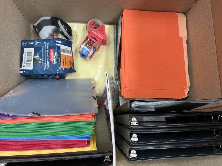 Assorted Box Of Office Supplies. NB: Photo as is. Some Not in Original Pack
