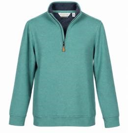 ENGLISH LAUNDRY Men's 1/2 Zip Pullover, Size XL, 55% Cotton, Soft Green.
