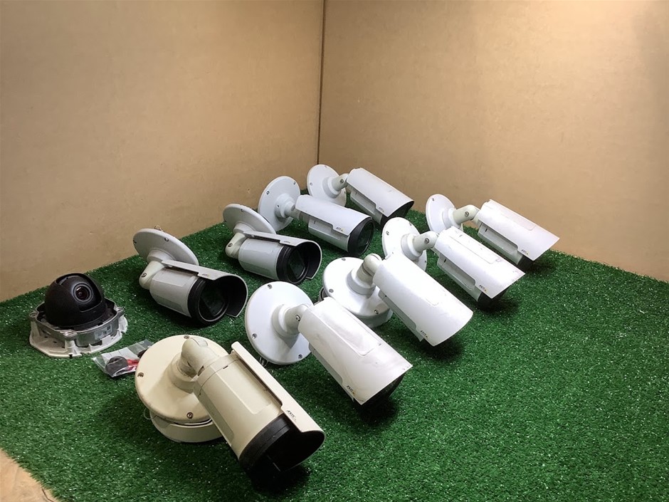AXIS Mixed Models Bullet And Dome Security Cameras (Lot of 10)