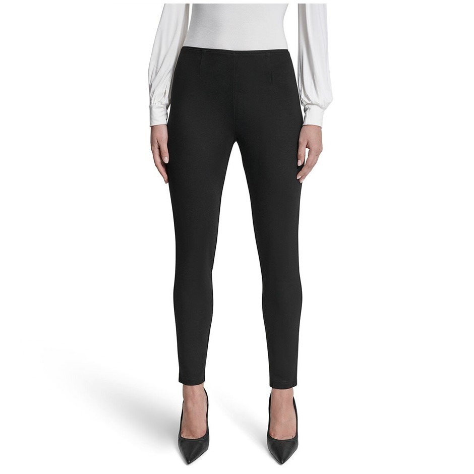 DKNY Women's Slim Ponte Pants, Size L, Black (BLK).  Buyers Note - Discount