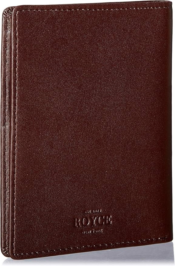 EXCELLO GLOBAL PRODUCTS Royce Leather RFID Blocking Bifold Passport Currenc