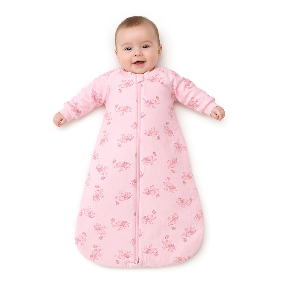 SNUGTIME Cotton Long Sleeve Sleeping Bag, Size 1-2 (Fit 12-24M), 3 TOG,  10