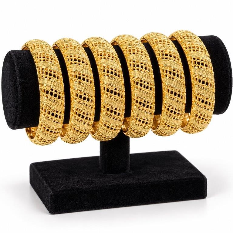 Jewelz Merchants Black Friday Special – 6 Bangles, 22K Gold-Plated
