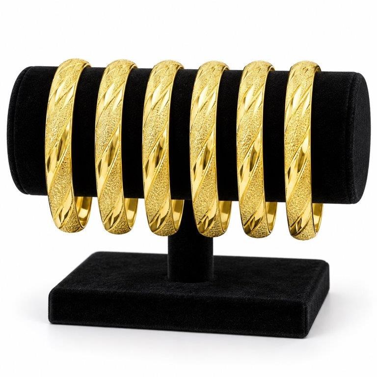 Jewelz Merchants Black Friday Special – 6 Bangles, 22K Gold-Plated