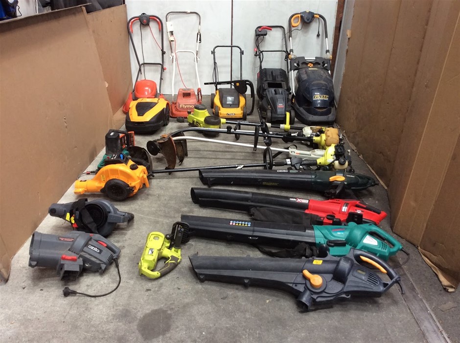 Mixed Brands Lawn Mowers Grass Trimmers And Leaf Blowers
