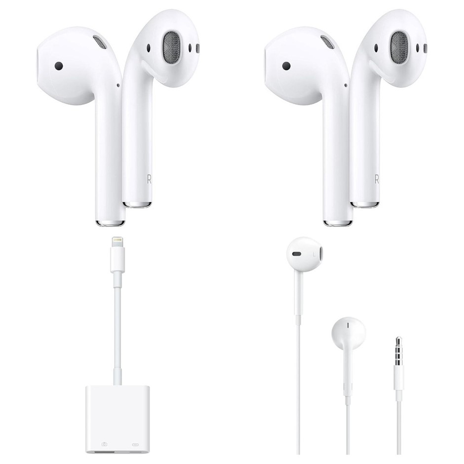 4 x APPLE Products. RRP -$500. 2 x APPLE Airpods 1st Gen. 1 x APPLE Lightni