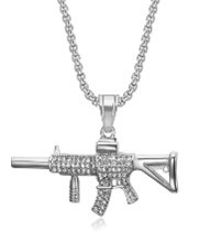 Jewelz Merchants Viking Axe Pendant + FREE Chain – Silver & Gold Tone