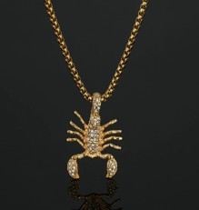 Jewelz Merchants Gold Tone Scorpion Pendant + FREE Chain