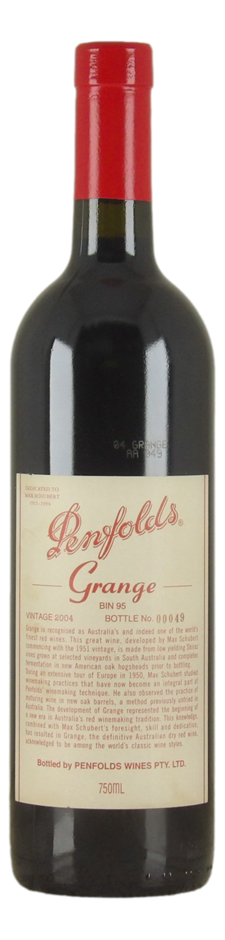 Penfolds Bin 95 Grange 2004 (1x 750mL), SA.
