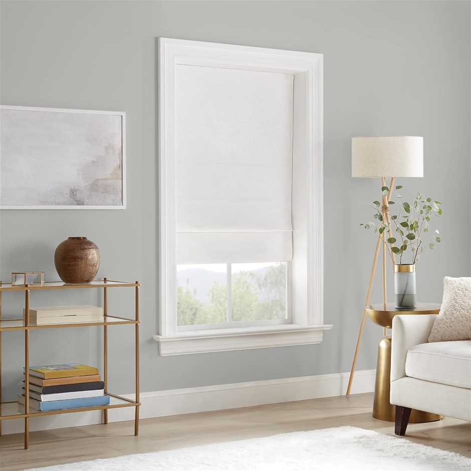 ECLIPSE Drew Noise Reducing Blackout Cordless Lined Window Roman Shade for
