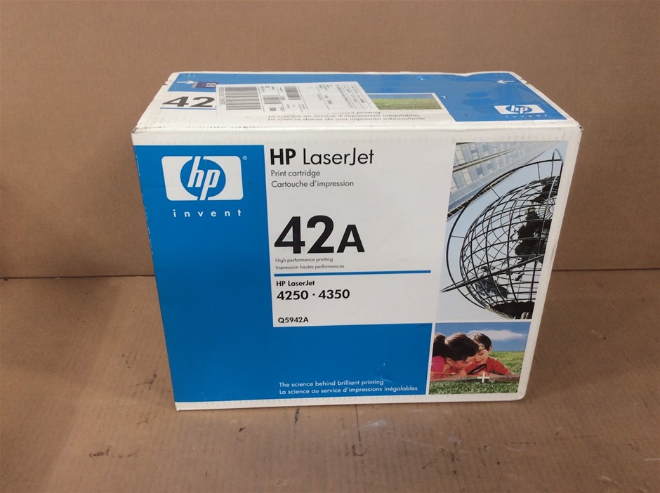 HP LaserJet 42A Q5942A Black Toner Cartridge For 4250/4350 Printers - New