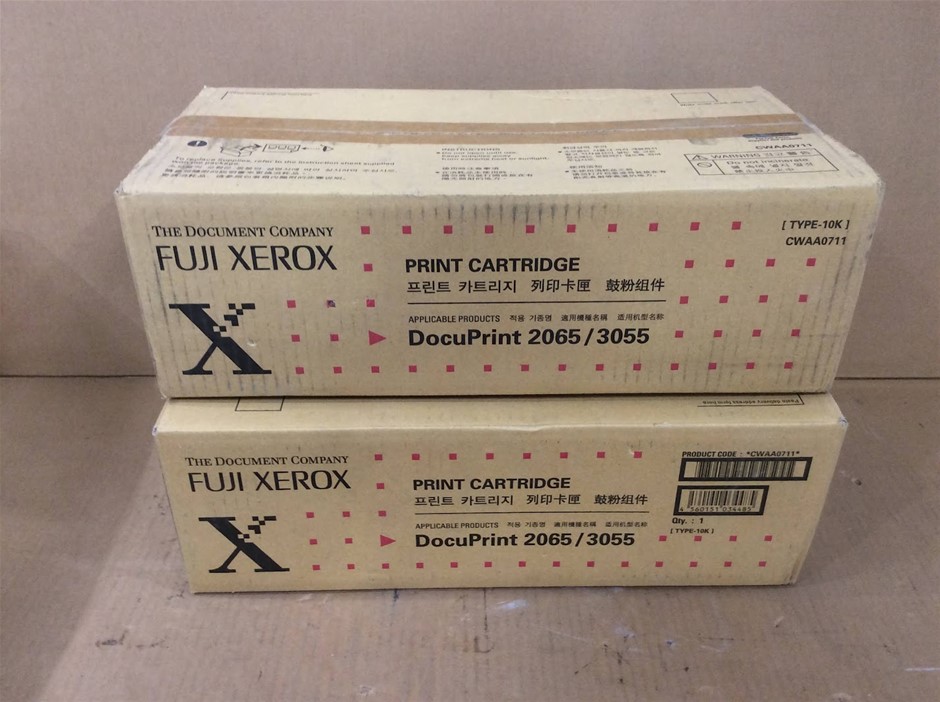 Fuji Xerox CWAA0711 Print Cartridges for DocuPrint 2065/3055, New Lot of 2