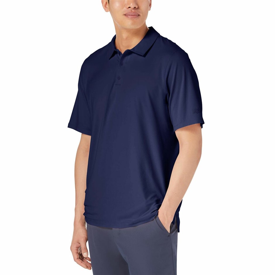 2 x SIGNATURE Men's Performance Polo, Size S, Navy Blue.