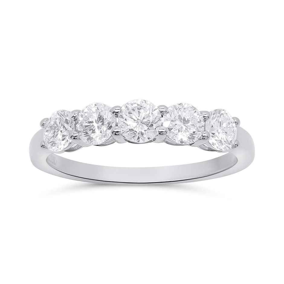 1.00ct 9K White Gold Lab Grown Diamond Band F/VS