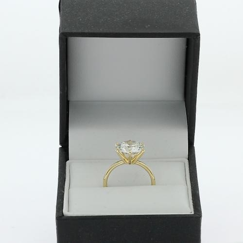 2.12ct Round Brilliant Diamond Solitaire Ring 18K Yellow Gold IGI