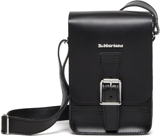 Dr. Martens Box Crossbody Leather Satchel Bag, Black Vegan Leather. RRP: $1