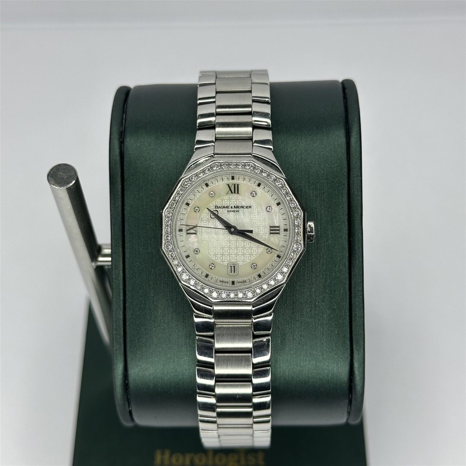 Baume & Mercer 28 Mother of Pearl Diamond Dial & Bezel 2008 Ref: M0A08597