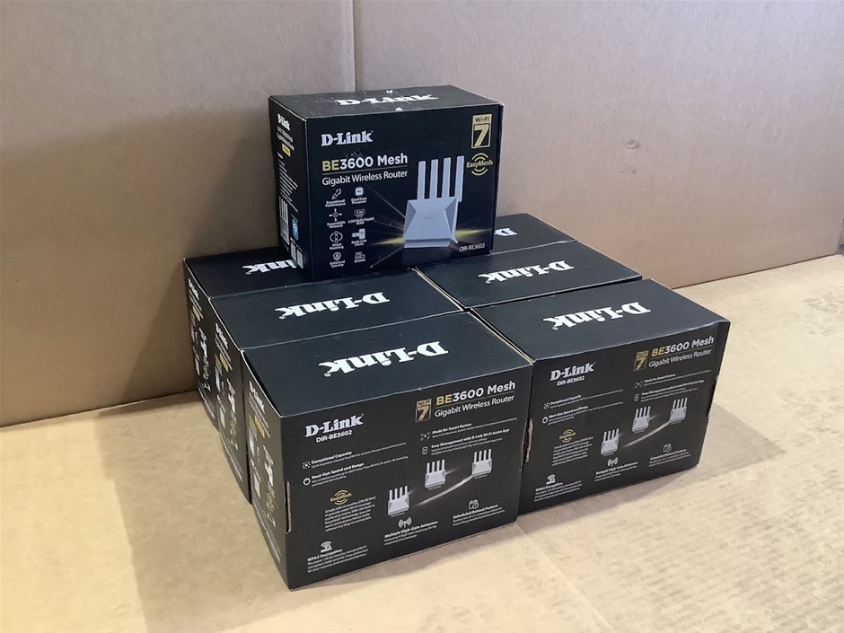 D-Link DIR-BE3602 BE3600 Wi-Fi 7 Mesh Gigabit Wireless Router (Lot of 7)