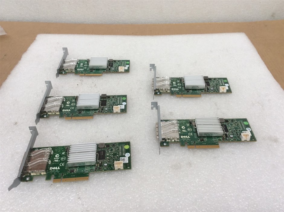 Dell Dual-Port External SAS PCIe HBA Controller Cards (Lot of 5)
