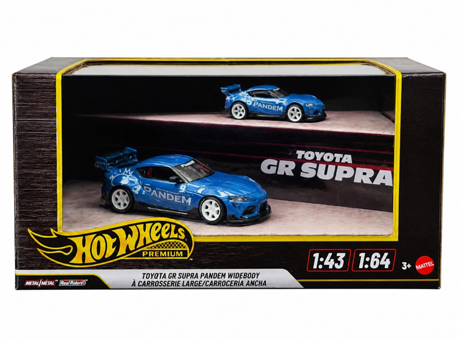 HOT WHEELS Toyota GR Supra 2pc Car Toy Set, Blue.