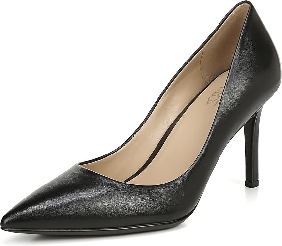 Naturalizer Women Anna Pumps, Black Leather, 7.5
