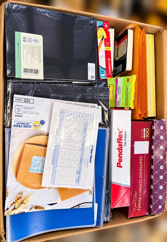 Assorted Branded Office Stationery: MOLESKINE Notebooks, AVERY Labels, STAB