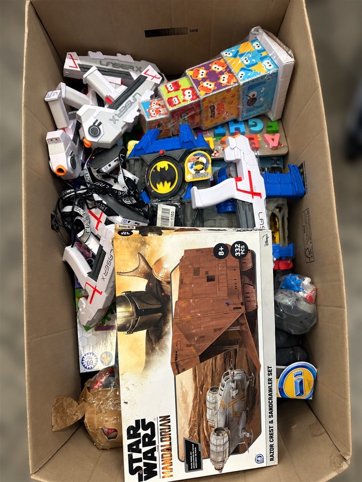 Assorted Branded Toys: Star Wars, DC Batman, Laser X, Disney Princess, Thom