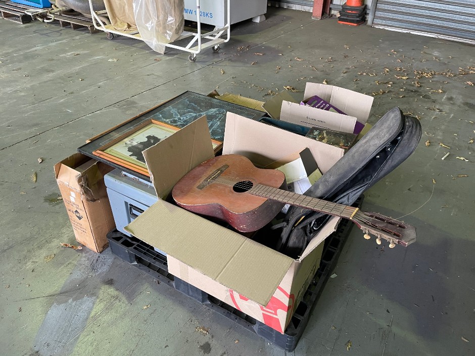 Guitars, Assorted Home Decor, Storage Box and Star Wars Items