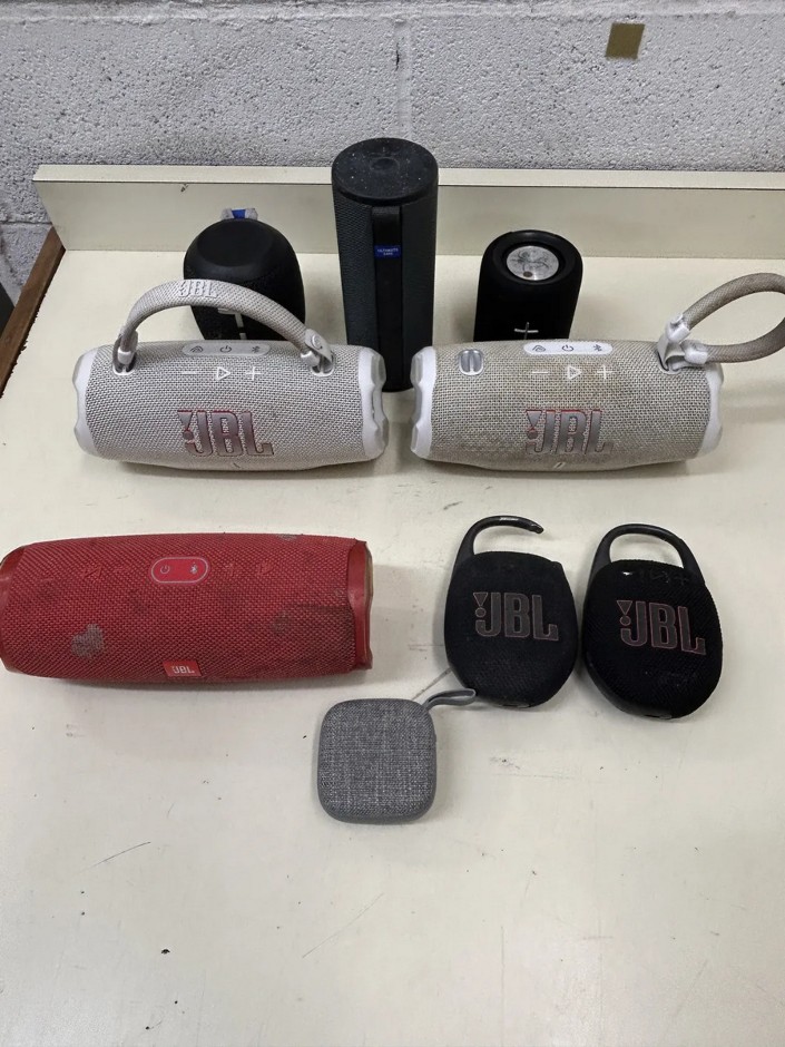 9 x Assorted Bluetooth Portable Speakers