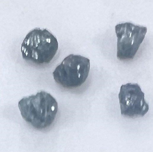 0.48 carat 5 rought blue diamon in box-HPHT