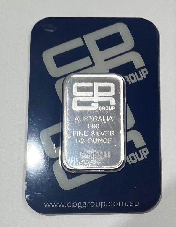 Half Ounce CPG certified silver bar