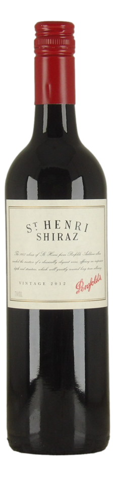 Penfolds St Henri Shiraz 2012 (1x 750mL), SA. Screwcap closure.