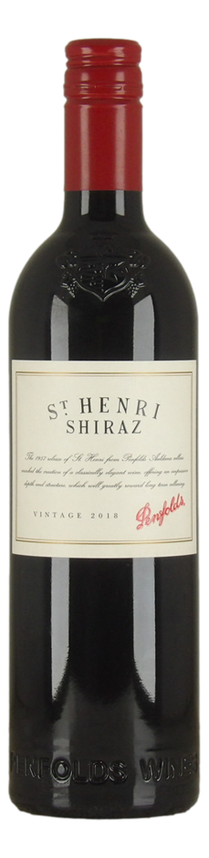 Penfolds St Henri Shiraz 2018 (1x 750mL), SA. Screwcap closure.
