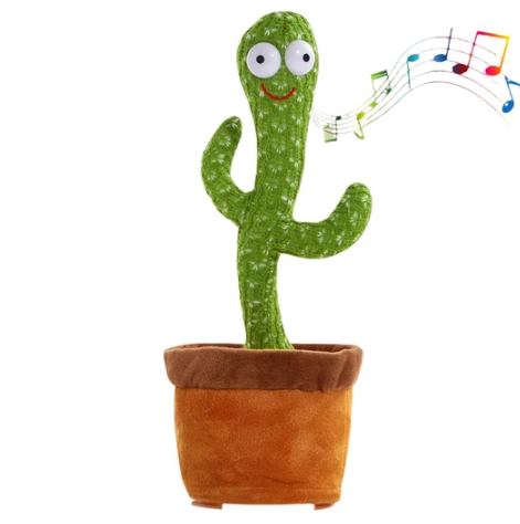 Rechargeable Dancing Cactus Plush Toy for Kids