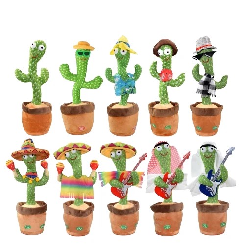 Dancing Cactus Repeat Talking Toy Electronic Plush Toy