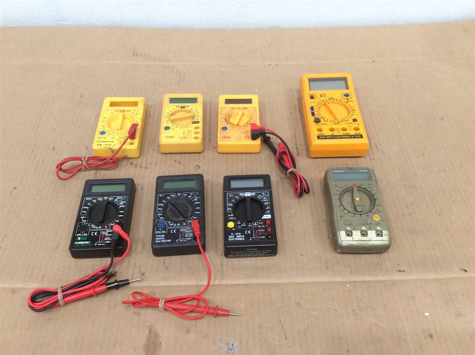 Assorted Brands Digital Multimeters & Electrical Test Meters (Mixed Lot of