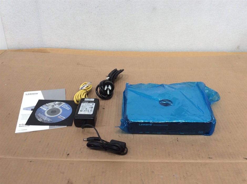 Linksys SPA8000 8-Port VoIP IP Telephony Gateway With Accessories